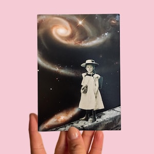 Postal nº 82 Arte, Collage analógico sobre papel, Espacio, Surrealismo Retro