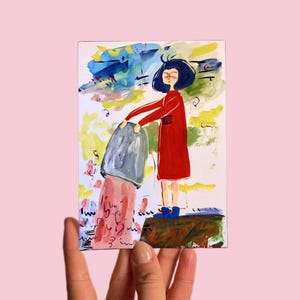 Carte postale n°26 Art, Risques, Gouache sur papier