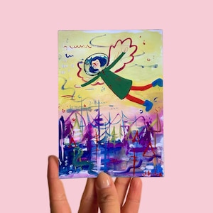 Carte postale n°7 Art, Peurs, Gouache sur papier
