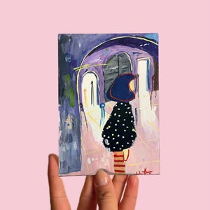 Carte postale n°5 Art, Vulnérable, Gouache sur papier