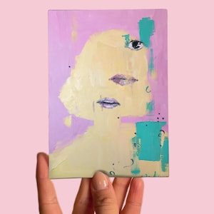 Carte postale n° 55 Art, Acrylique sur toile, Portrait, Surréalisme