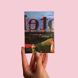 Carte postale n°111 Art, Collage analogique sur papier, Surréalisme Rétro