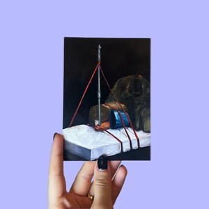 Carte postale n° 97 Art, langue maternelle, huile sur toile