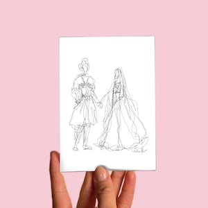 Carte postale n°12 Art, Couple tchétchène #2, œuvre d'art numérique