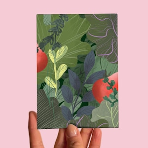 Carte postale n° 44 Art, Sans titre, Botanique, botanique, plantes, fleurs, jardin, légumes, jardinage, fleuriste, tomate, salade, oeuvre d'art numérique