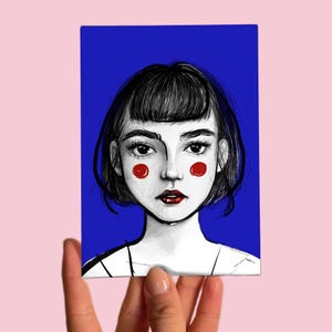 Carte postale n° 35 Art, Sans titre, Portrait, Dessin numérique, Oeuvre d'art numérique