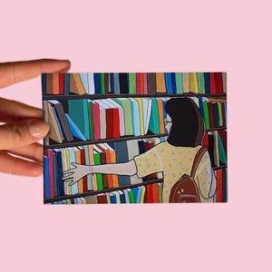 Postal nº 18 Arte, A livraria, acrílico sobre tela
