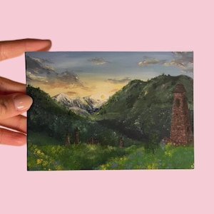 Postcard No 90 Art, Mother Caucasus, Ingushetia, Chechnya, Landscape, Ingush, Chechen, Kavkaz, Caucasian, Tower, Svaneti, Vepshi, Vaynah