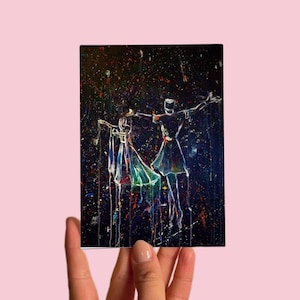 Carte postale n° 25 Art, Lezginka Tchétchène, Acrylique sur toile