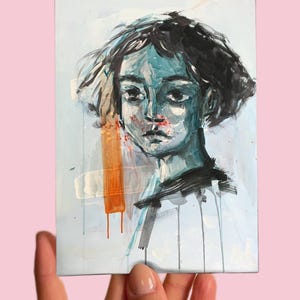 Carte postale n° 66 Art, Acrylique sur toile, Portrait