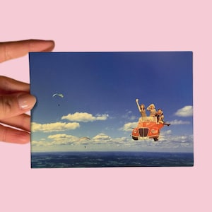 Carte postale n° 84 Art, Collage analogique sur papier, Surréalisme Rétro