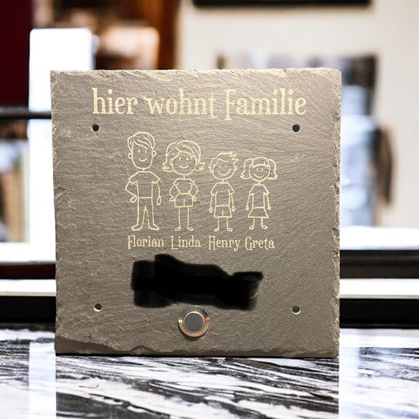 Namensschild Schiefer, Türschild