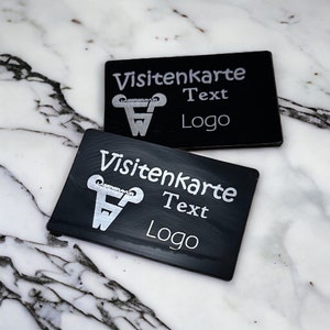 Visitenkarte aus Aluminium