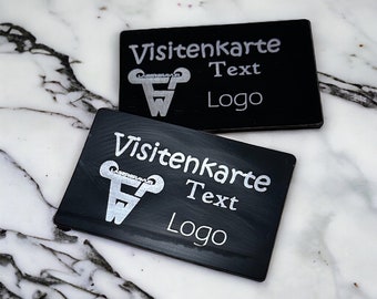 Wizytówka wykonana z aluminium