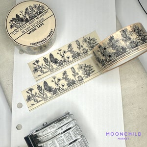 Cinta washi con flores de nacimiento / Moonchild Market