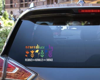 Calcomanía para ventana sobre neurodiversidad
