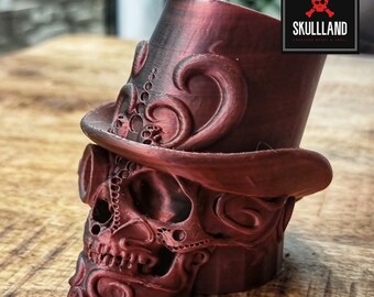 Skull tow bar cap | Steampunk Ltd. Edition black/red with anti-theft device