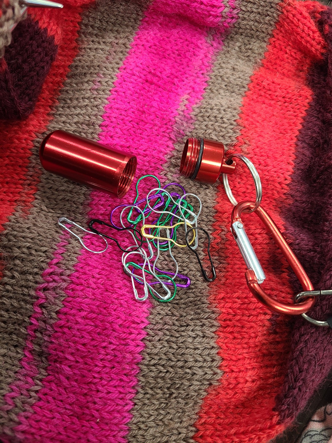 In Case of Emergence, Stitch Marker Case With Stitch Markers, Small