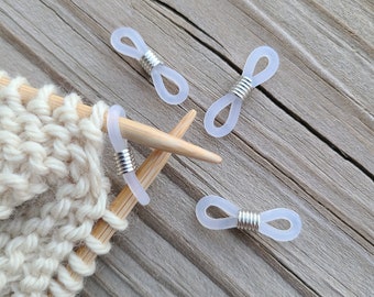 Knitting Needle Stoppers, Needle Keepers, US 00-9 (Set of 4 or 8)