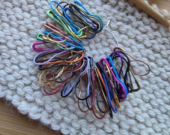50+ Locking Bulb Stitch Marker Pack, Progress Keeper, Snag Free stitch markers, Works in a magnetic dish, gifts