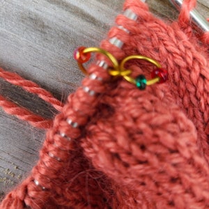 Raglan Sweater Stitch Marker set, 2 Row Counter, Knitting gifts, Knitting accessories image 3