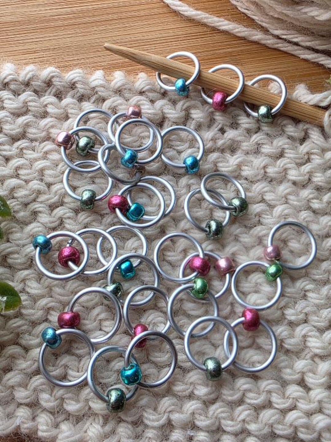Snag Free Stitch Markers "antique Ornament" - Silver Rings, Knitting ...