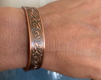 XL Solid Copper Magnetic Bangle bracelet men Arthritis Pain Relief Balance Energy Power Relieves Fatigue Father&#39;s Day Gift for him her women