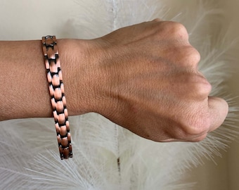 Thin Pure Copper Magnetic bracelet 2 Rows max magnets restore Balance Energy Power premium magnetic Bracelet Gift for her him men women