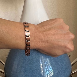 New Slim Pure Copper Magnetic bracelet women 5 elements Restore Balance Energy Power premium magnetic Bracelet Holiday Gift for women men