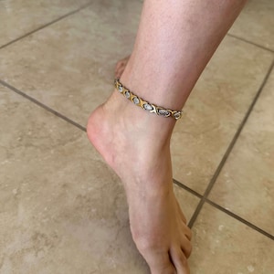 Two Tone Steel Magnetic Anklet Bracelet women men 12 magnets restore balance energy strength enhance Calm Joy Perfect gift women men