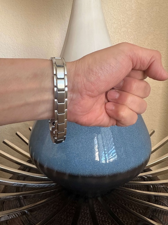 Magnetic Bracelet JEROOT Magnetarmband,Reines Titan-Power Herren