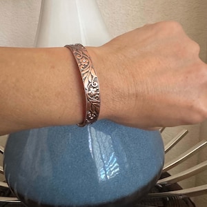 Crystal Flower Pure Copper Magnetic Bracelet Women 6 magnets restore balance energy strength enhance Calm Joy Perfect Christmas Gift for her