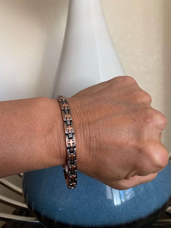 Pulsera Magnética De Cobre Puro Para Hombre, Alivia El Dolor