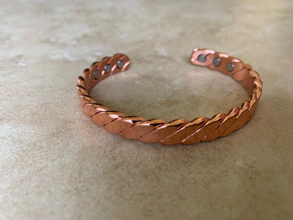 Pulsera Magnética De Cobre Puro Para Hombre, Alivia El Dolor