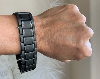 Größte reine chirurgische Stahl Magnet Armband Männer 4 Elemente erneuern Gleichgewicht verbessern Energie macht fördern ruhige Freude großes Weihnachtsgeschenk Männer