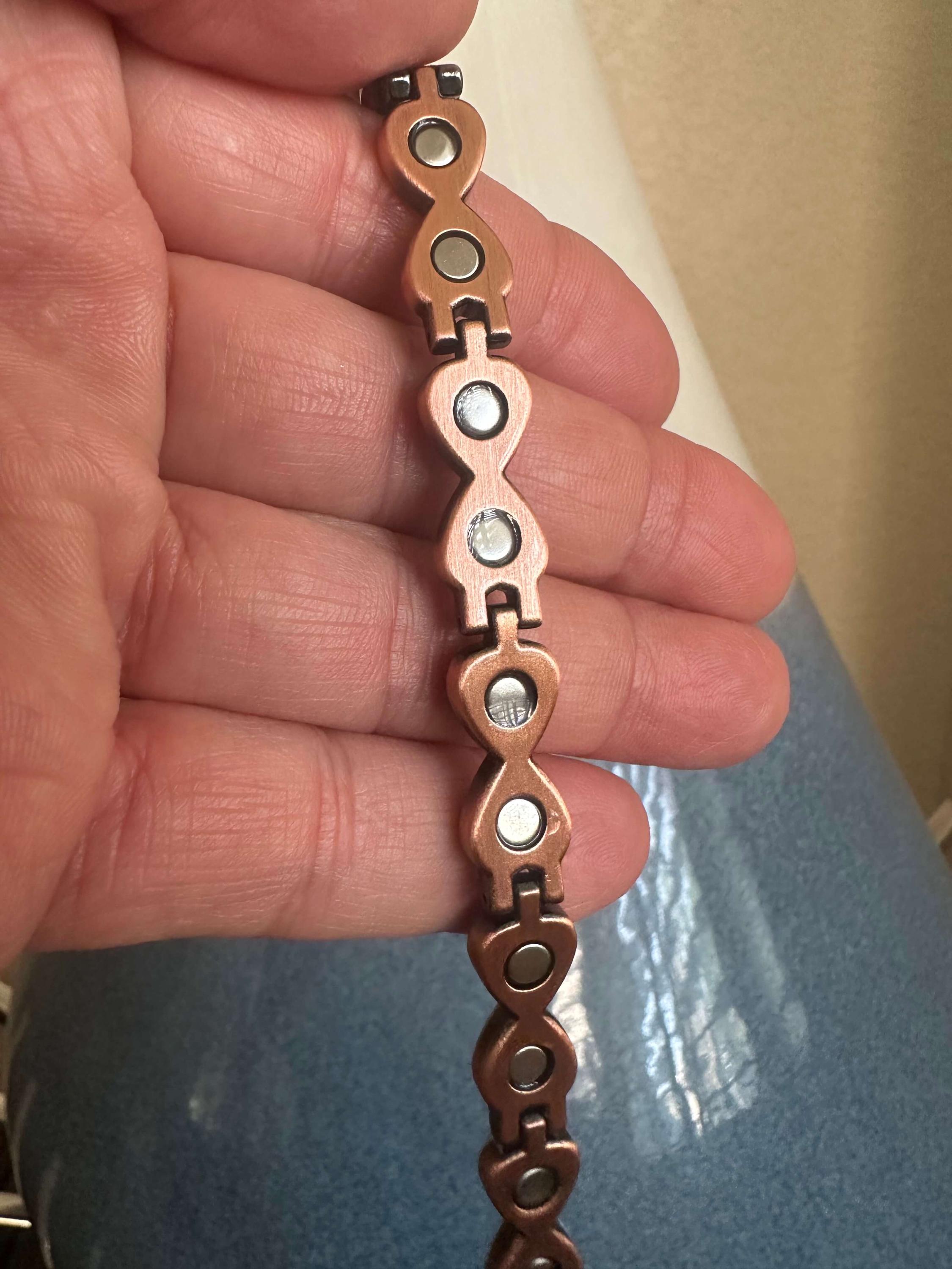 MagCopper Braccialetto magnetico da donna, in rame, con turchese