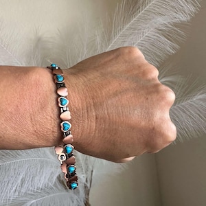 Türkis-Kupfer-Magnetfeldtherapie-Armband: Erneuern Sie Ausgeglichenheit, Energie, Kraft und Stärke, Liebe, Frieden, Ruhe, Freude