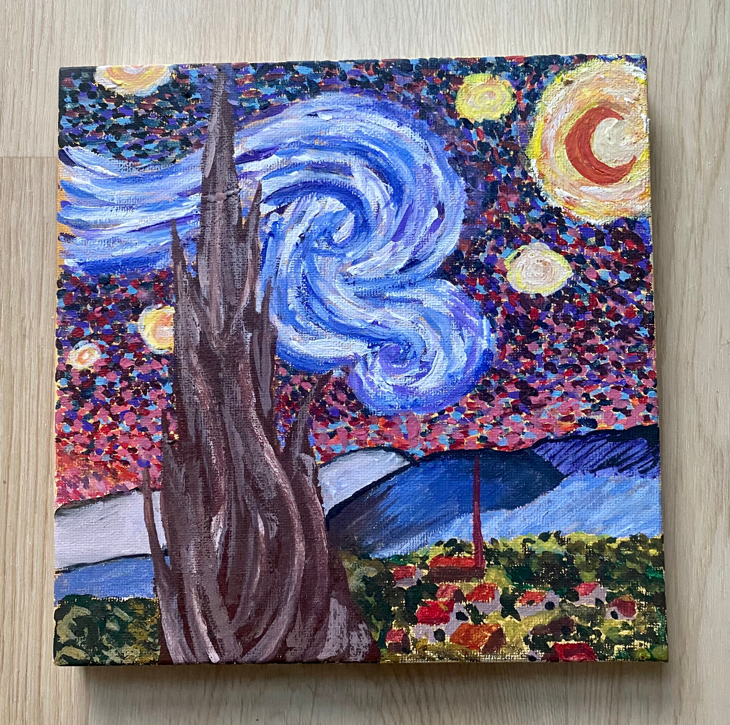 Remake Of The Starry Night By Van Gogh // La Nuit Étoilée Remake