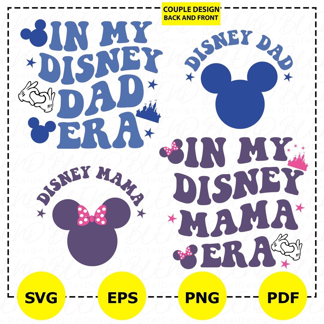 Disney Family Couple Svg, in My Disney Mama Dad Era Svg, Disneyland ...
