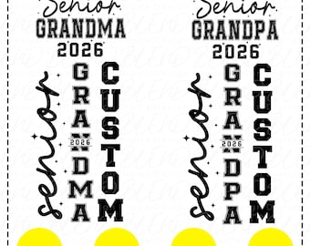 Custom Senior Grandma Grandpa 2026 Svg Png, Graduation Iron On Png, Class of 2026 Svg,Graduation 2026 Svg,Graduation Shirt, Digital Download