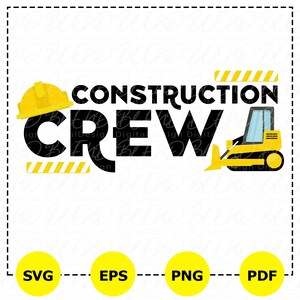 Construction Birthday Svg, Construction Crew Svg, Kids Birthday Svg, Matching Friends Svg, Construction Svg, Birthday Family, Excavator Svg