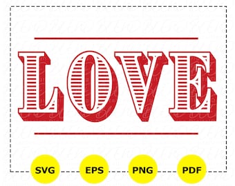 Retro Love SVG, Valentine's Day Shirt Design (Digital Download)