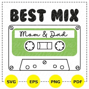 Meilleur mélange papa et maman Svg, Svg grenouillère bébé tendance, nouveau-né rétro, Body design, tenue rigolote pour bébé, Svg pour Cricut, Svg bébé, dictons bébé