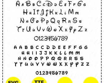 Disney Mouse Font, Alphabet Letters SVG, Customize Gift (Printable Files)