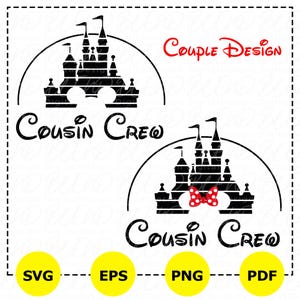 Disney Christmas Cousin Crew Svg, Disney Cousins Matching Svg, Family Squad Svg, Camisetas Cousin Crew Mouse, Mickey e Minnie Svg Png, Crucit