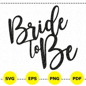 Sposa to Be Svg, file di taglio della sposa, file di taglio Svg Cricut, cake topper, file di taglio Silhouette, download istantaneo, anello in formato svg, svg di fidanzamento, sposa
