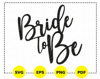 Bride To Be Svg , Bride cutfile, Svg Cricut cut file, Cake topper, Silhouette cut file, Instant download, Ring svg, Engaged svg, Bride to be