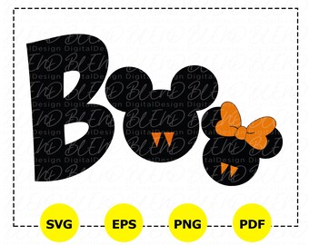 Boo Disney Halloween (svg, png, pdf, eps) (Digital Download)