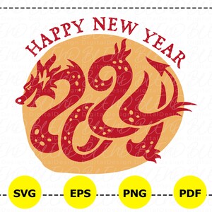 Nouvel an chinois, Svg, zodiaque chinois 2024, Année du dragon 2024, Svg Nouvel an 2024, Dragon 2024 png, Dragon 2024 Svg, Dragon 2024 png