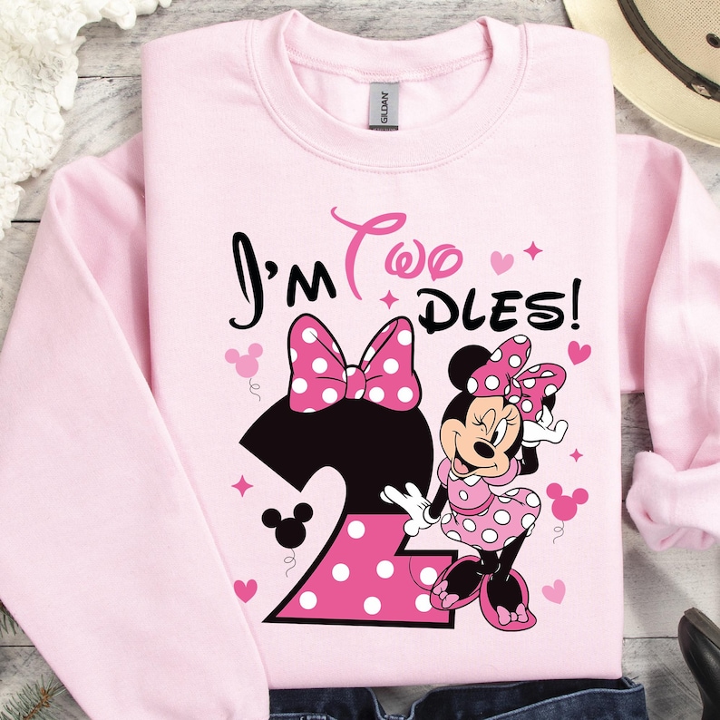 Minnie Mouse Twodles 2nd Birthday SVG PNG, I'm Twodles Mouse Png, Minnie Birthday , Mouse Party Png, Mouse Birthday Svg, Iron On Transfer